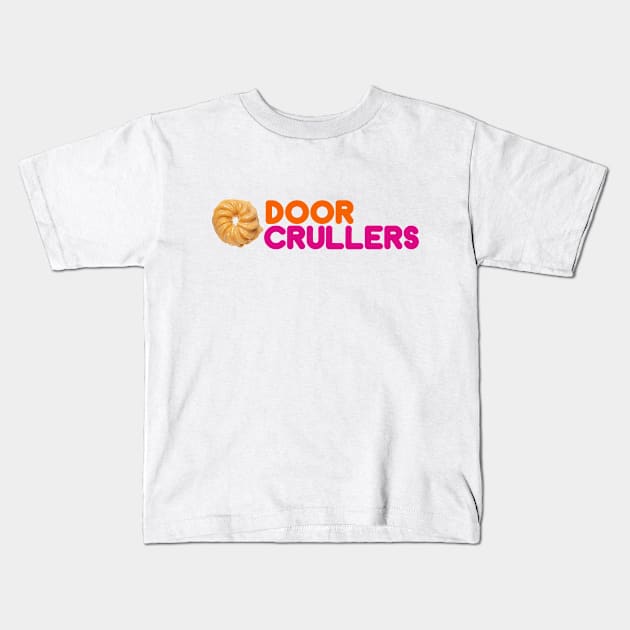 Door Crullers Kids T-Shirt by SunkenMineRailroad